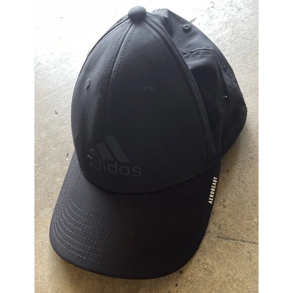 ADIDAS Men’s Sz S/M Hat Adjustable Fit One-Size Aeroready Black Activewear - Picture 6 of 8